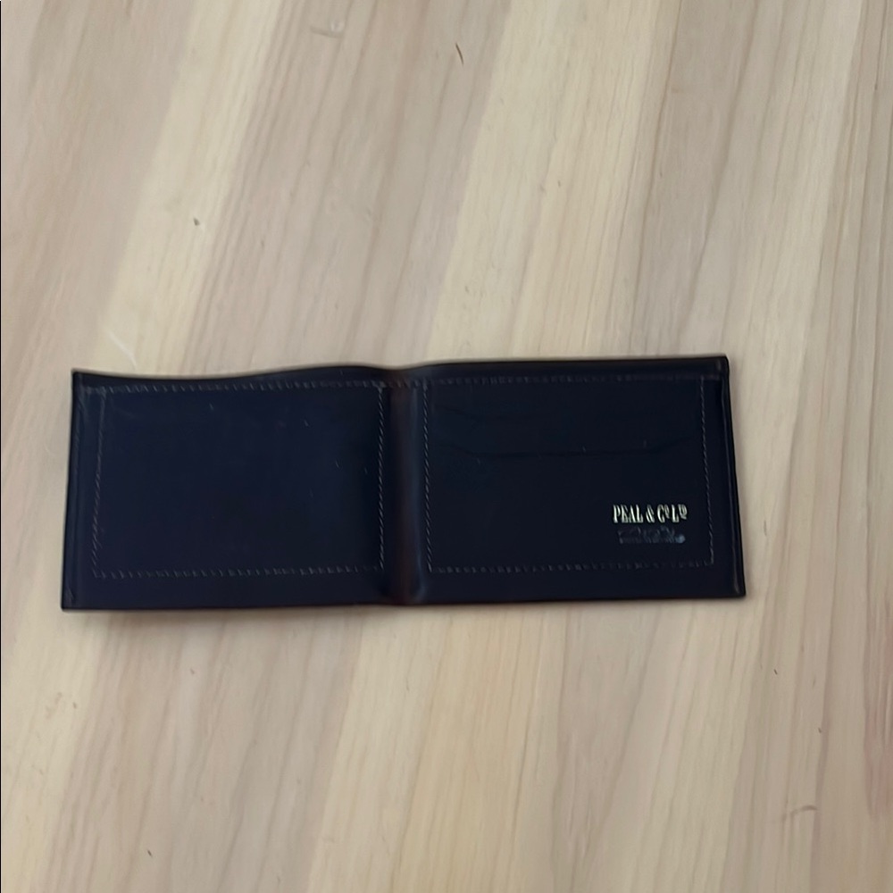 Peal & Co ltd brown cordovan wallet with Brooks Brothers logo never used